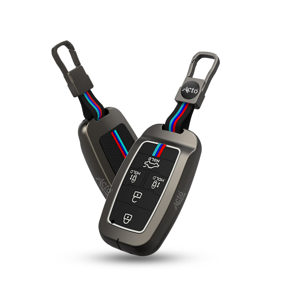 Acto Metal Sapphire Key Cover and Key chain KIA Carnival Compatible with  Pack of 1 Set (Glow in the Night)