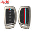 Acto Metal Sapphire Key Cover and Key chain Compatible with Hyundai Creta 2025 I Creta 2024 I Alacazar I Venue I Tucson Pack of 1 Set (Glow in the Night)