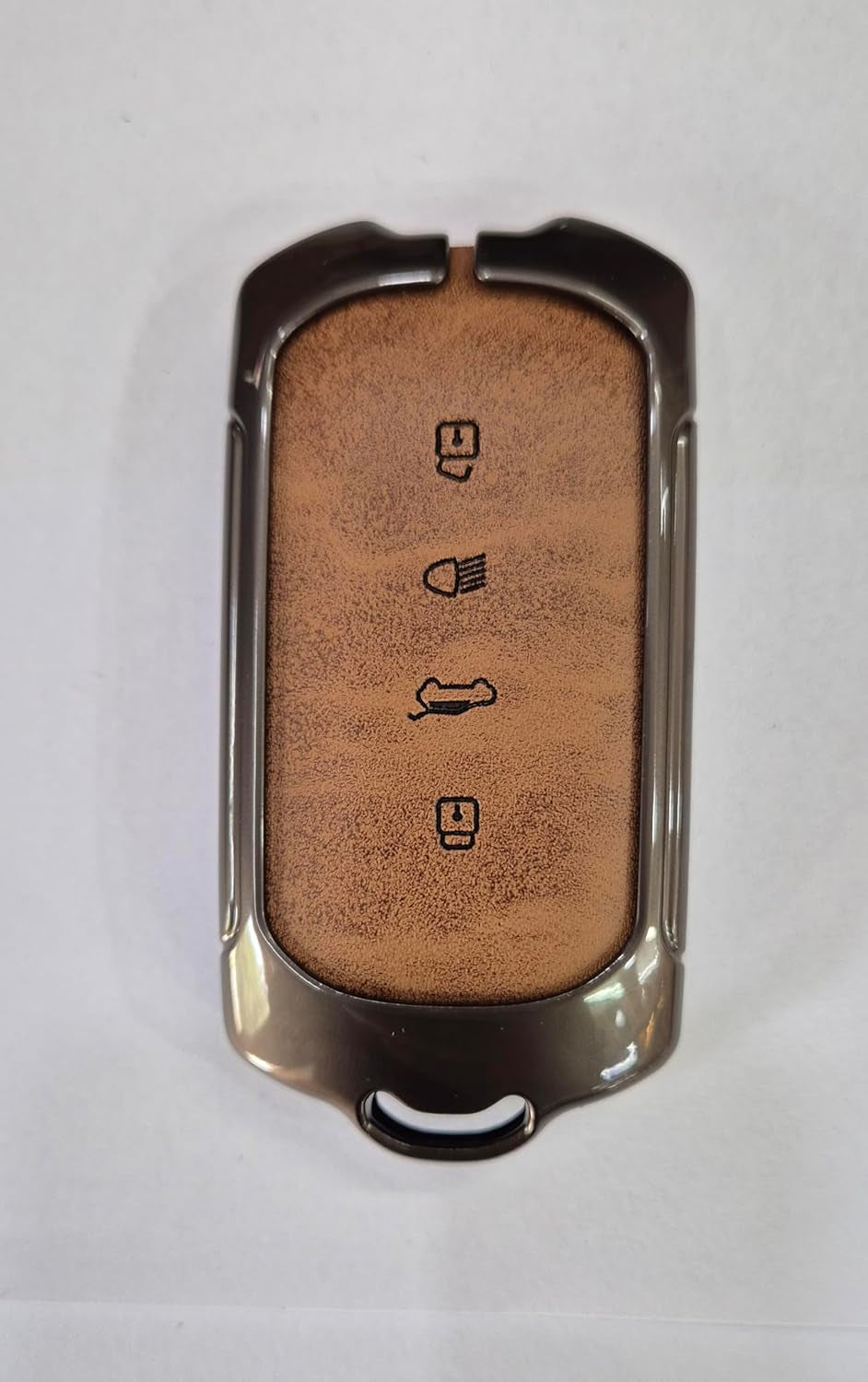 ACTO Metal Leather Car key cover with key chain Compatible With TATA