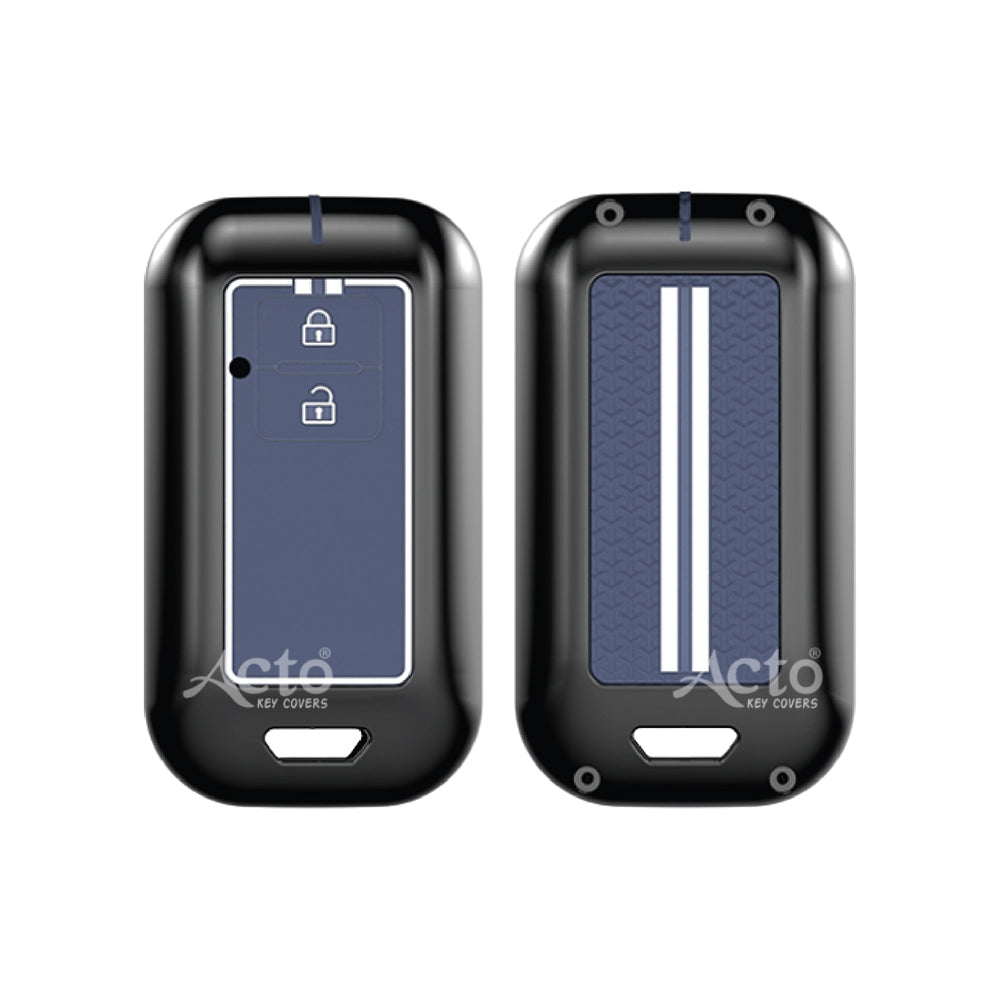Acto Metal Sapphire Key Cover and Key chain Compatible with Suzuki New Baleno I New Swift I New Dzire I New Ertiga I XL6 Pack of 1 Set (Glow in the Night)