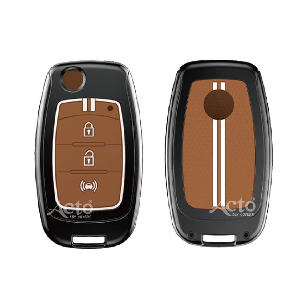 Acto Metal Sapphire Key Cover and Key Chain Compatible with Mahindra Xuv300 Pack of 1 Set (Glow in the Night)