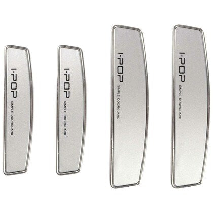 Car I-Pop Simple Door Guard Edge Protector Set Of 4Pcs In Silver