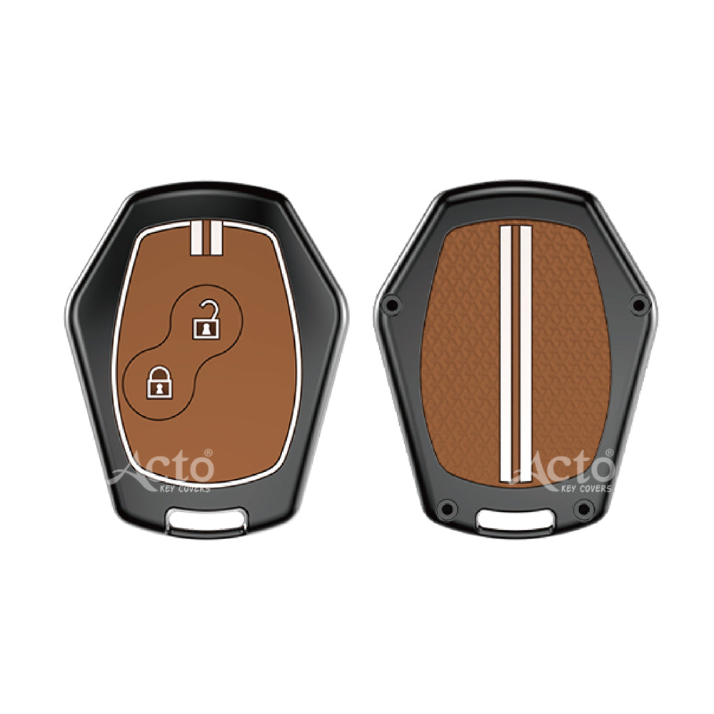 Acto Metal Sapphire Key Cover and Key chain Renault Duster, Lodgy, Logan & Verito Compatible with  Pack of 1 Set (Glow in the Night)