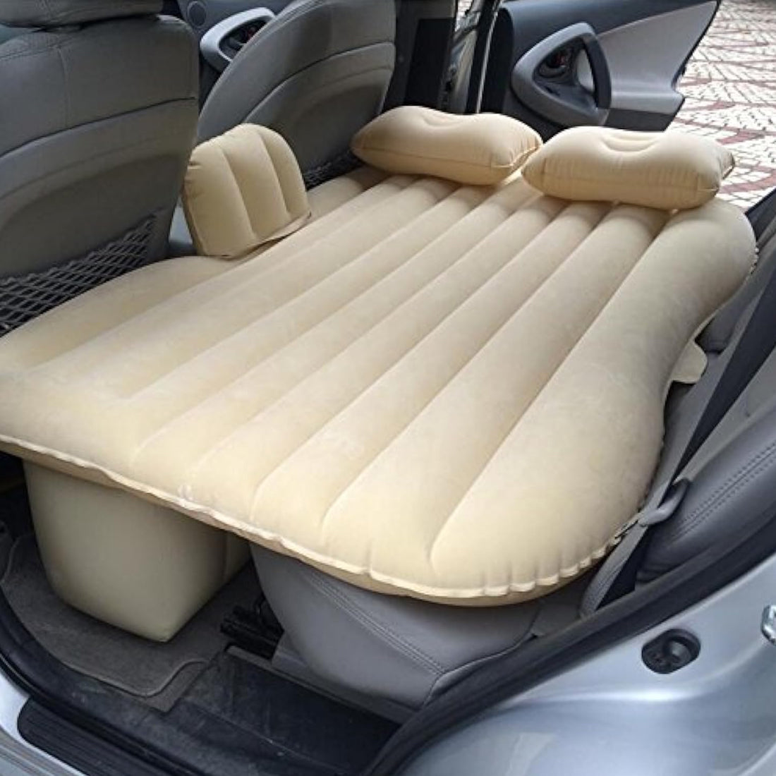 Premium Car Inflatable Bed with Pump & 2 Air Pillow Quick Inflatable Back Seat Bed