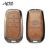ACTO Metal Leather Car key cover with key chain Compatible With Toyota