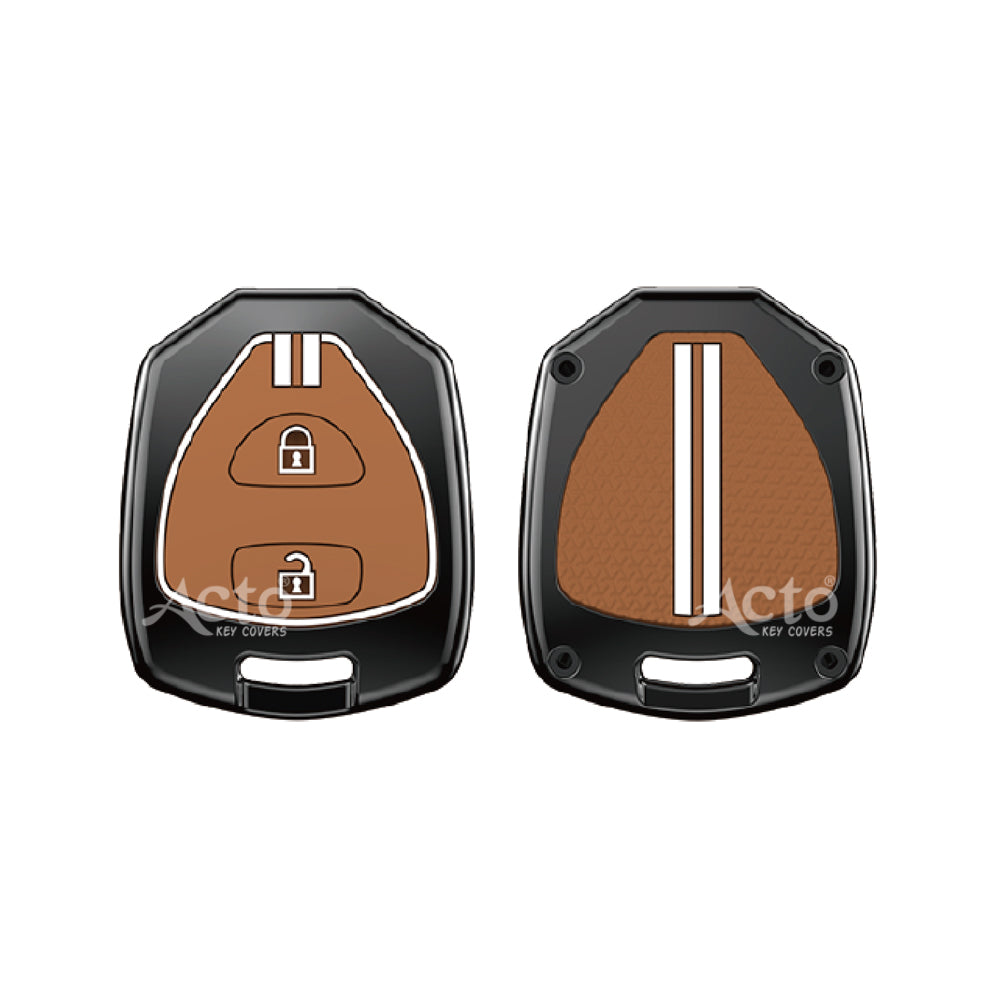 Acto Metal Sapphire Key Cover and Key chain Compatible with Toyota Camry, Corolla, Fortuner, Innova Pack of 1 Set (Glow in the Night)