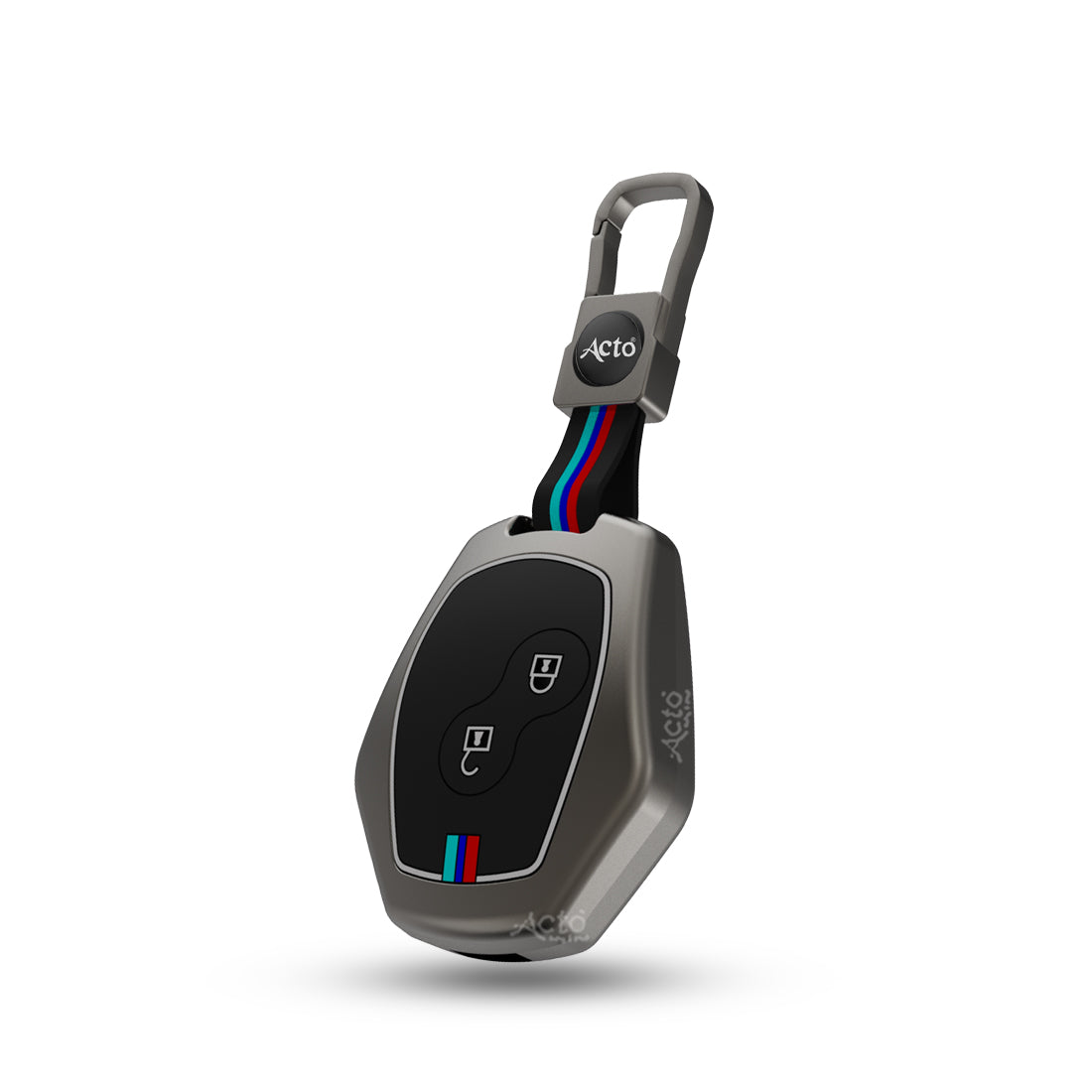 Acto Metal Sapphire Key Cover and Key chain Renault Duster, Lodgy, Logan & Verito Compatible with  Pack of 1 Set (Glow in the Night)