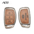 ACTO Metal Leather Car key cover with key chain Compatible With Hyundai