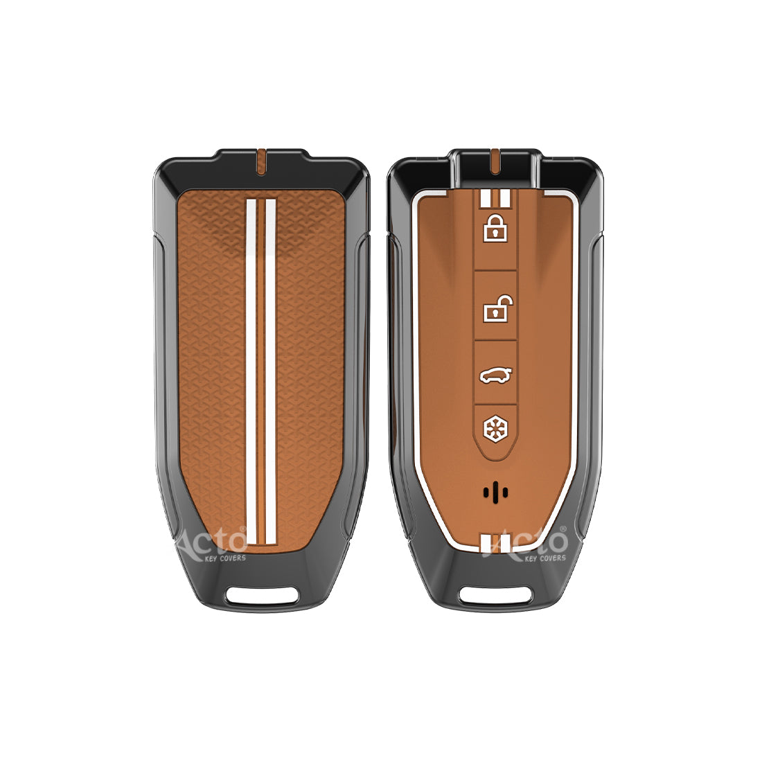 Acto Metal Sapphire Key Cover and Key chain Compatible with Mahindra BE-6,XEV9 4-Button Smart Key Pack of 1 (Glow in the Night)