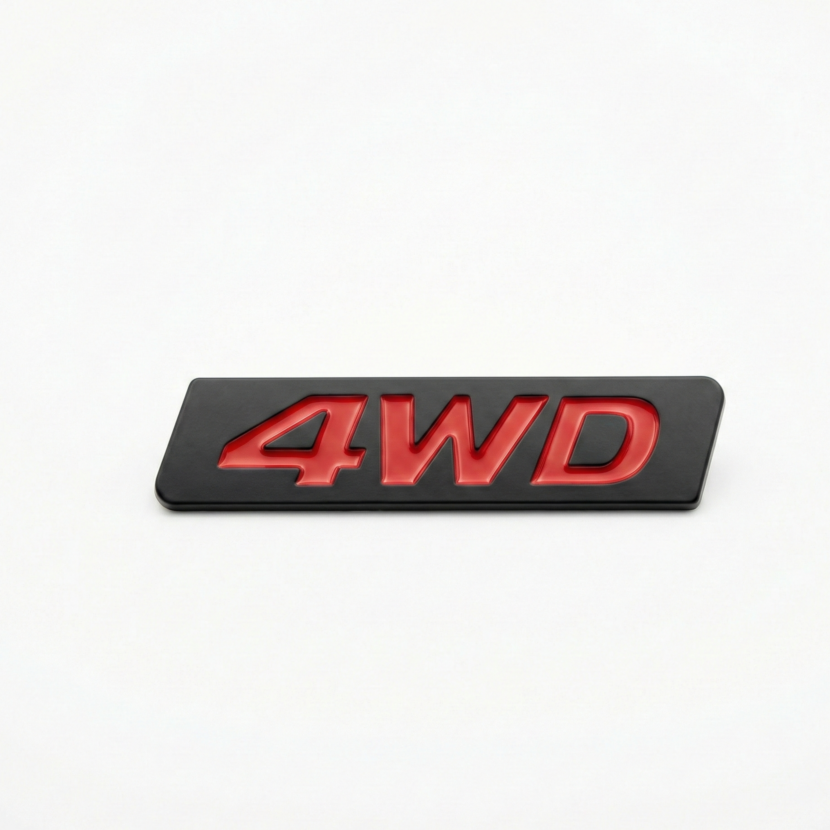 Carsonify 3D Metal 4WD Car Badge Emblem Sticker | Premium Aluminum Alloy Chrome 4WD Logo Decal | Self-Adhesive Metallic Badge for Car, SUV, Jeep & Bike Exterior | Stylish Auto Decoration Accessory