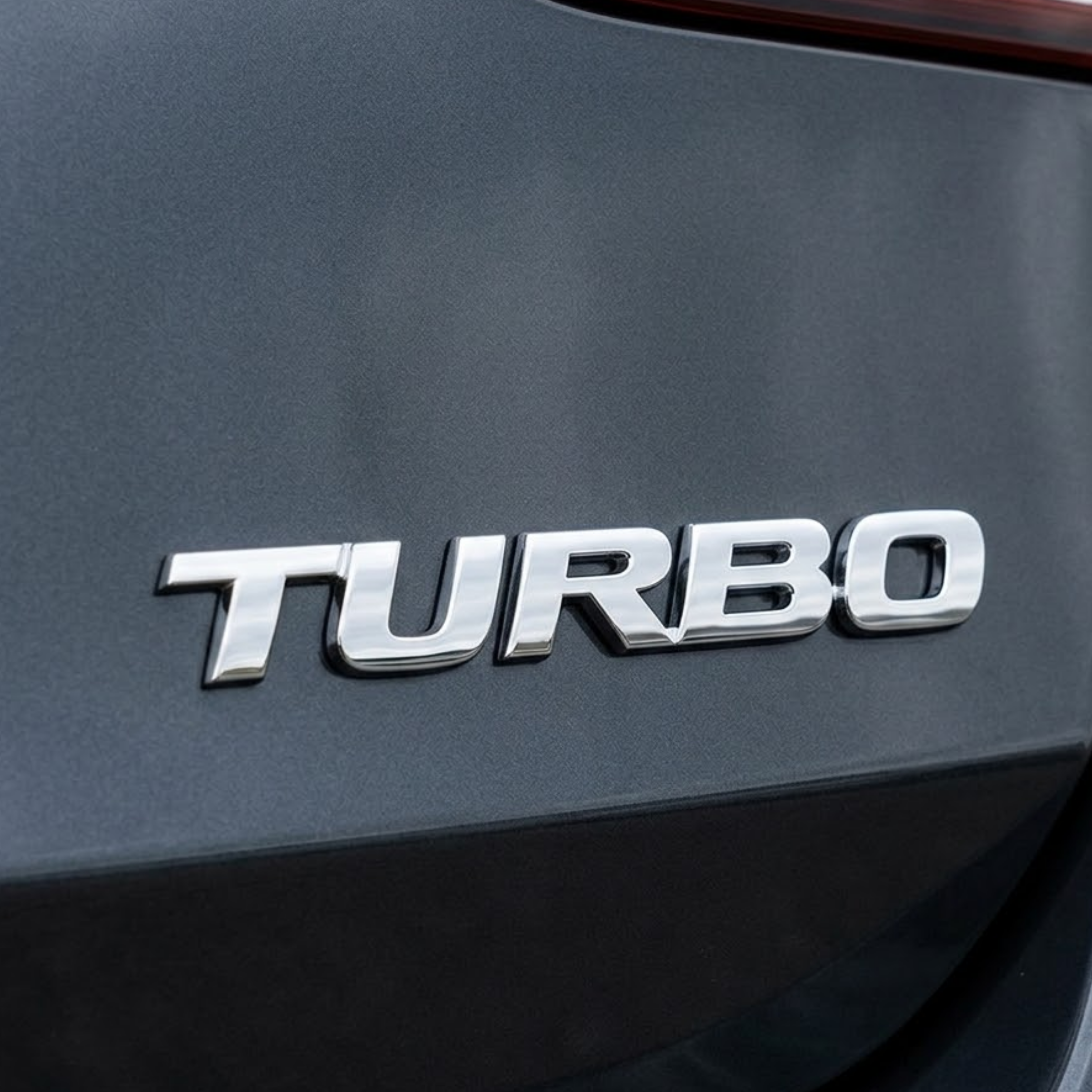 Carsonify 3D Metal TURBO Car Badge Emblem Sticker | Premium Aluminum Alloy Chrome TURBO Logo Decal | Self-Adhesive Metallic Badge for Car, Bike & SUV Exterior | Stylish Auto Styling Accessory