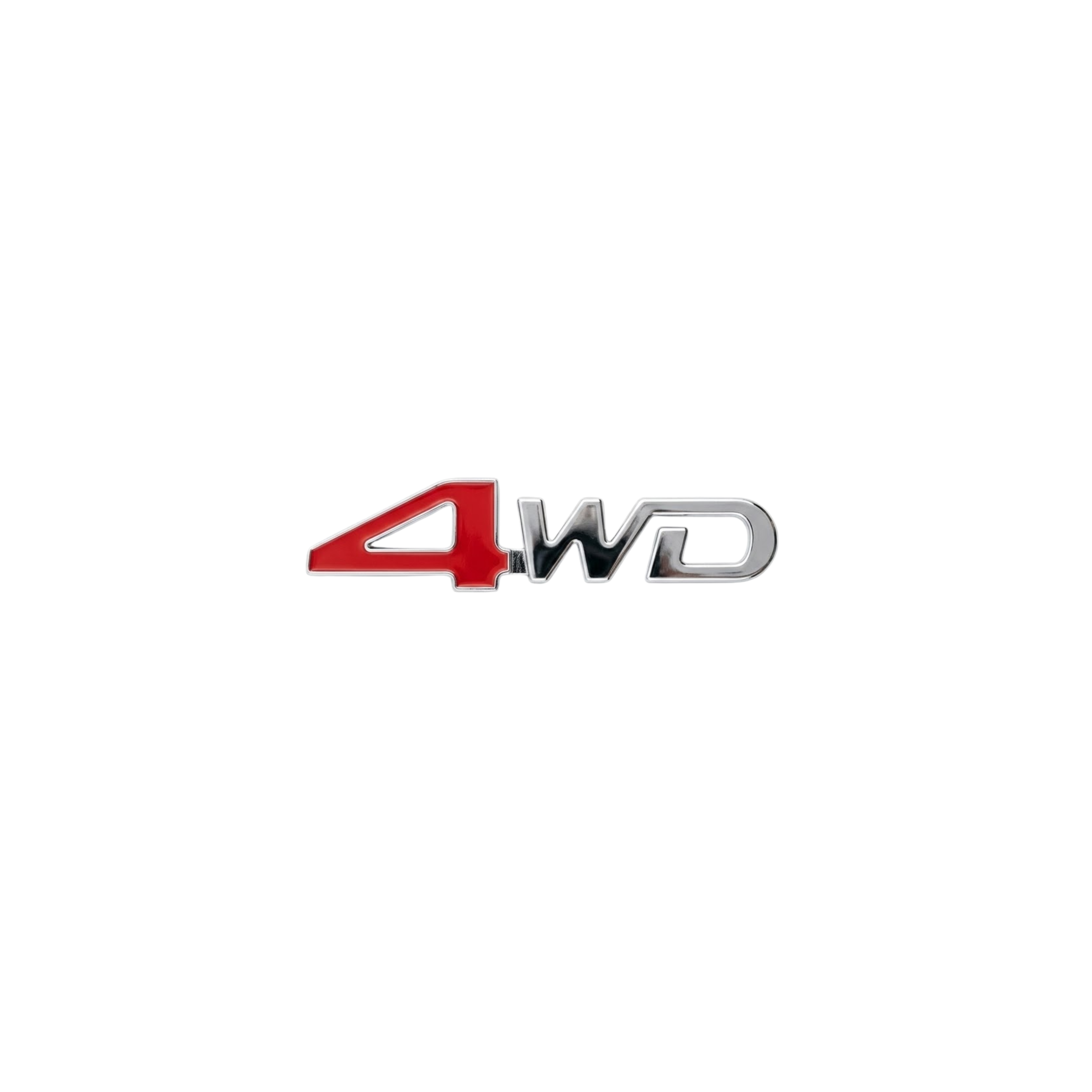 Carsonify 3D Metal 4WD Car Badge Emblem Sticker | Premium Aluminum Alloy Chrome 4WD Logo Decal | Self-Adhesive Metallic Badge for Car, SUV, Jeep & Bike Exterior | Stylish Auto Decoration Accessory