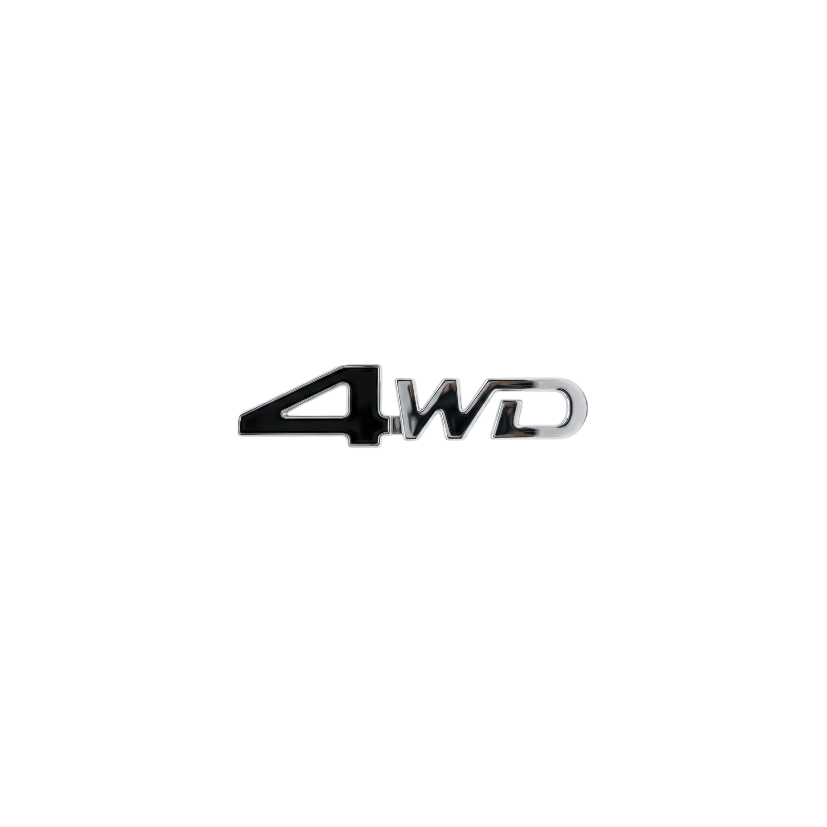 Carsonify 3D Metal 4WD Car Badge Emblem Sticker | Premium Aluminum Alloy Chrome 4WD Logo Decal | Self-Adhesive Metallic Badge for Car, SUV, Jeep & Bike Exterior | Stylish Auto Decoration Accessory