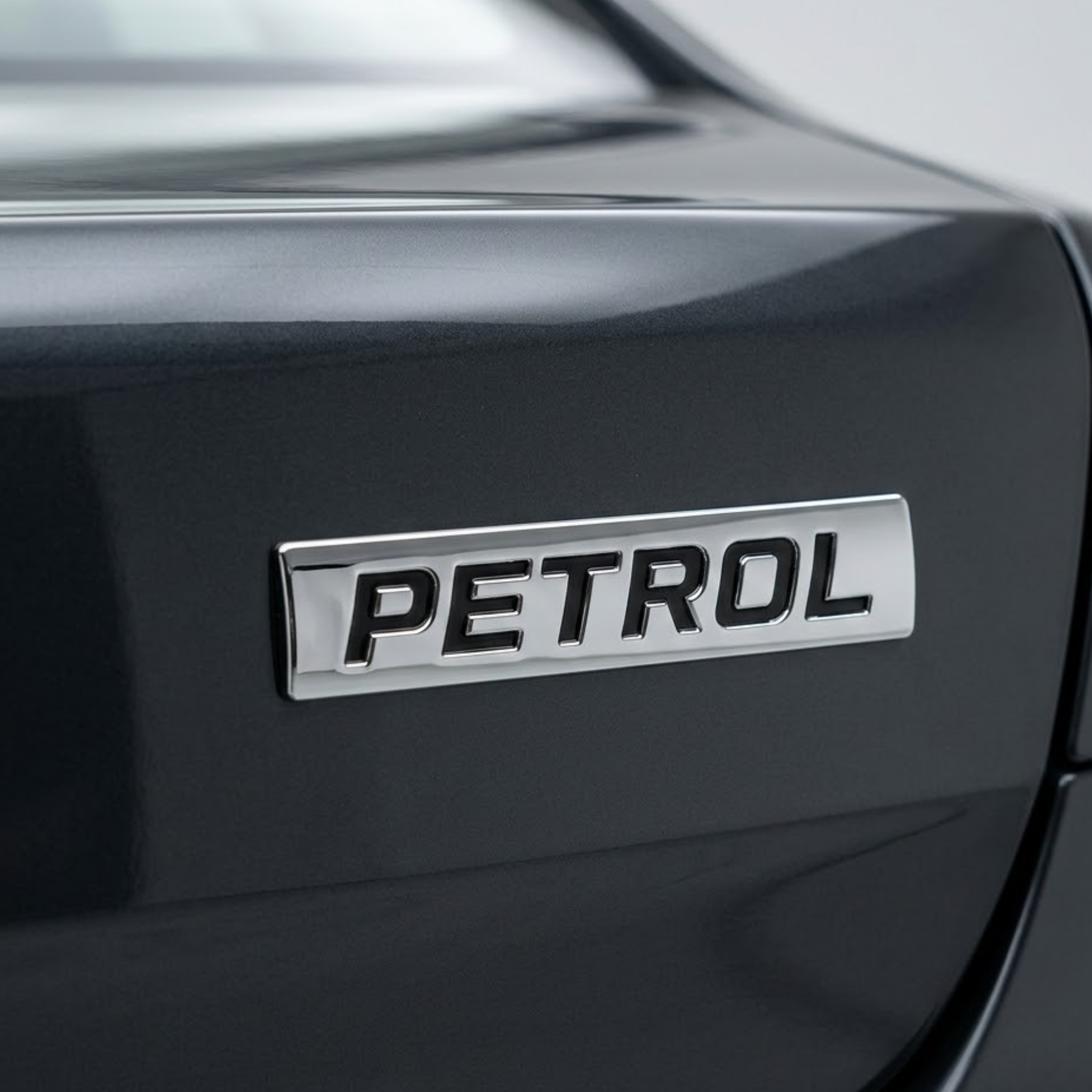 Carsonify 3D Metal Petrol Car Badge Emblem Sticker | Premium Aluminum Alloy Chrome Petrol Logo Decal | Self-Adhesive Metallic Badge for Car, Bike & SUV Exterior | Stylish Auto Decoration Accessory