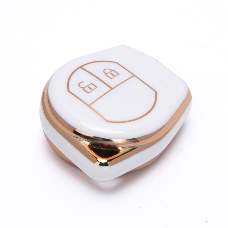 Acto TPU Gold Series Car Key Cover With Diamond Key Ring For Suzuki Sx4