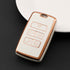 Acto TPU Gold Series Car Key Cover With TPU Gold Key Chain For Jaguar XF