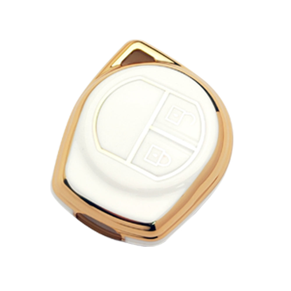 Acto TPU Gold Series Car Key Cover With TPU Gold Key Chain For Suzuki Fronx