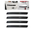 Car Bumper Protector Black Rubber with Single Chrome line Compatible with all Cars Set of 4 Pcs