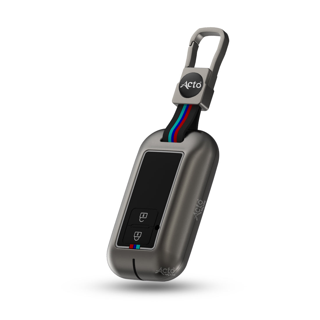 Acto Car Key Cover Metal Silicone Compatible with Maruti Suzuki