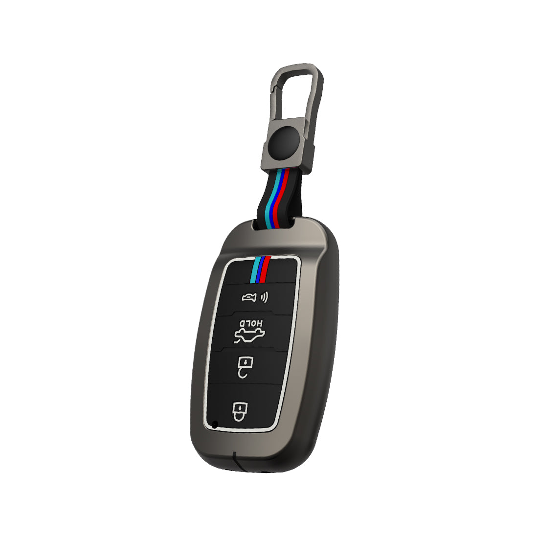 Acto Metal Sapphire Key Cover and Key chain Compatible with KIA Seltos Pack of 1 Set (Glow in the Night)