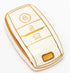 Acto TPU Gold Series Car Key Cover With Diamond Key Ring For Kia Carens