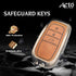 ACTO Metal Leather Car key cover with key chain Compatible With Toyota