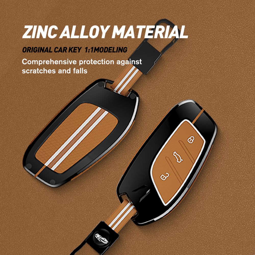 Acto Metal Sapphire Key Cover and Key chain Compatible with MG Astor I Hector I Comet EV I Hector plus I Gloster I ZS EV I ZS Pack of 1 Set (Glow in the Night)