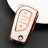 Acto TPU Gold Series Car Key Cover With TPU Gold Key Chain For Toyota Fortuner