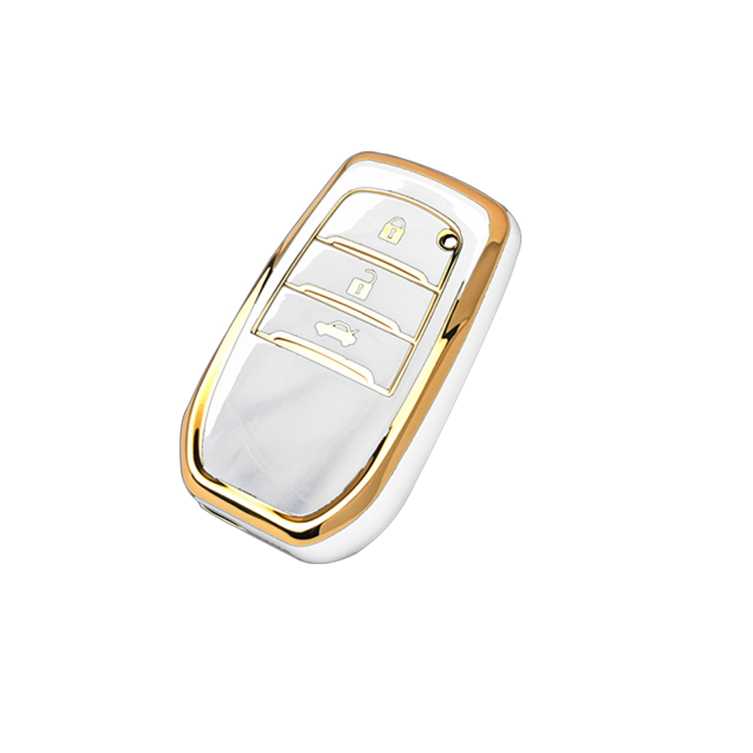 Acto TPU Gold Series Car Key Cover With TPU Gold Key Chain For Toyota Crysta