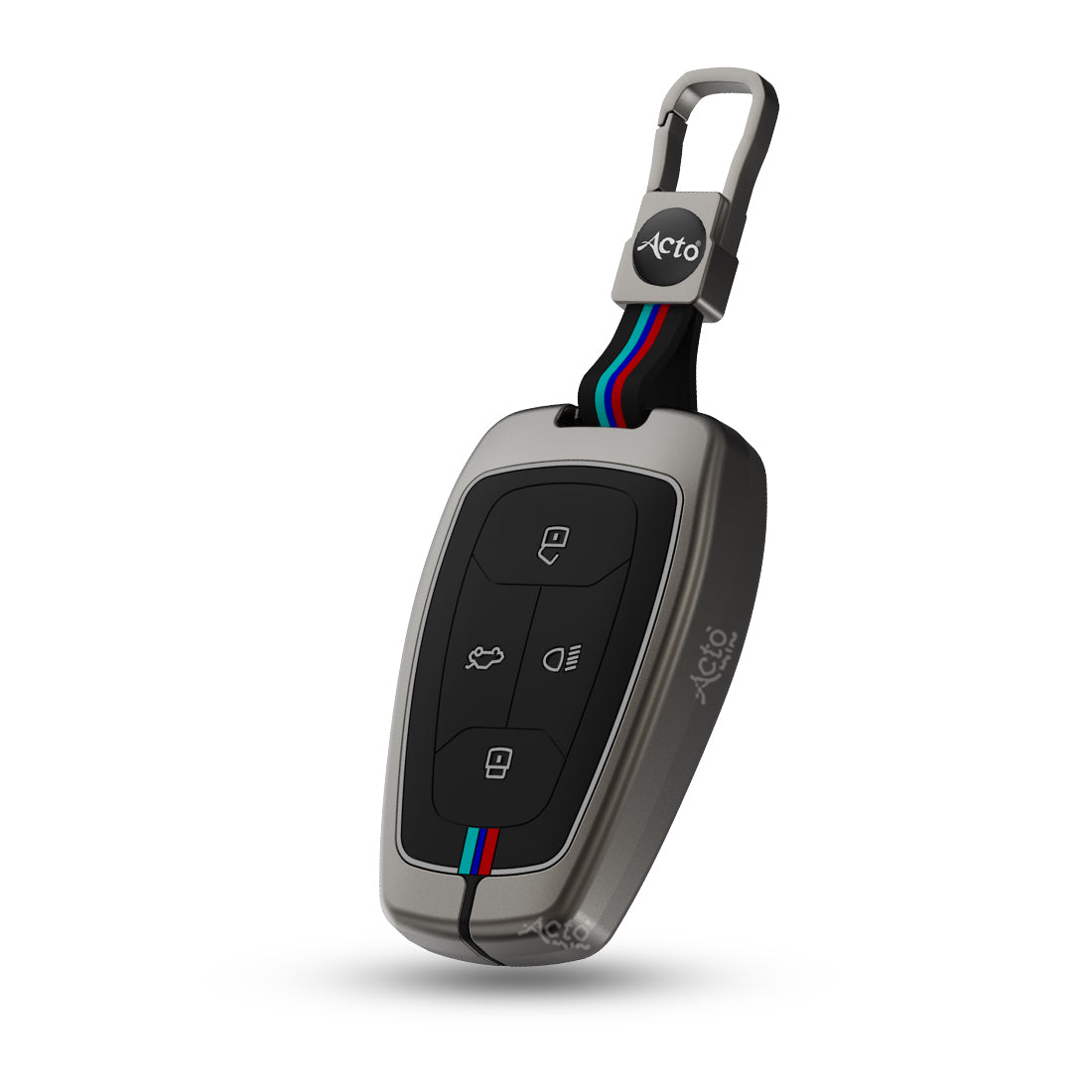 Acto Car Key Cover Metal Silicone Compatible with Tata