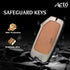 ACTO Metal Leather Car Key Cover with Key Chain Compatible with Kia Sonet 2020 & Seltos 2020+ 4 Button Smart Key | Premium Zinc Alloy & Leather Finish | 360° Protection | Scratch Resistant | Pack of 1