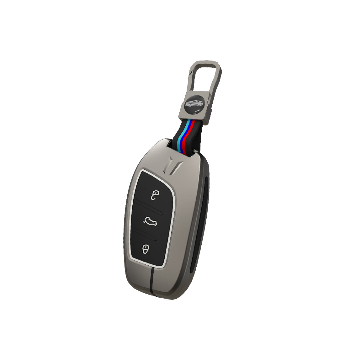 Acto Metal Sapphire Key Cover and Key chain Compatible with MG Astor I Hector I Comet EV I Hector plus I Gloster I ZS EV I ZS Pack of 1 Set (Glow in the Night)