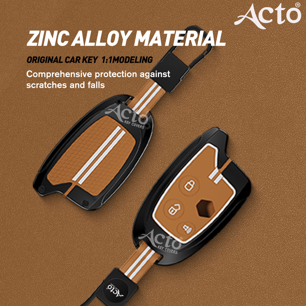 Acto Metal Sapphire Key Cover and Key chain Compatible with Suzuki Nippon Pack of 1 Set (Glow in the Night)