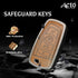 ACTO Metal Leather Car key cover with key chain Compatible With BMW 3 Series