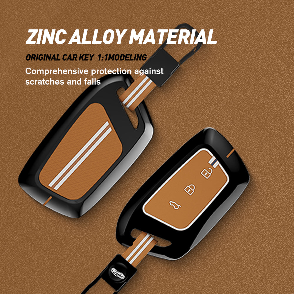 Acto Metal Sapphire Key Cover and Key chain Compatible with MG Windsor EV I Astor I Hector I Comet EV I Hector plus I Gloster I ZS EV I ZS Pack of 1 Set (Glow in the Night)