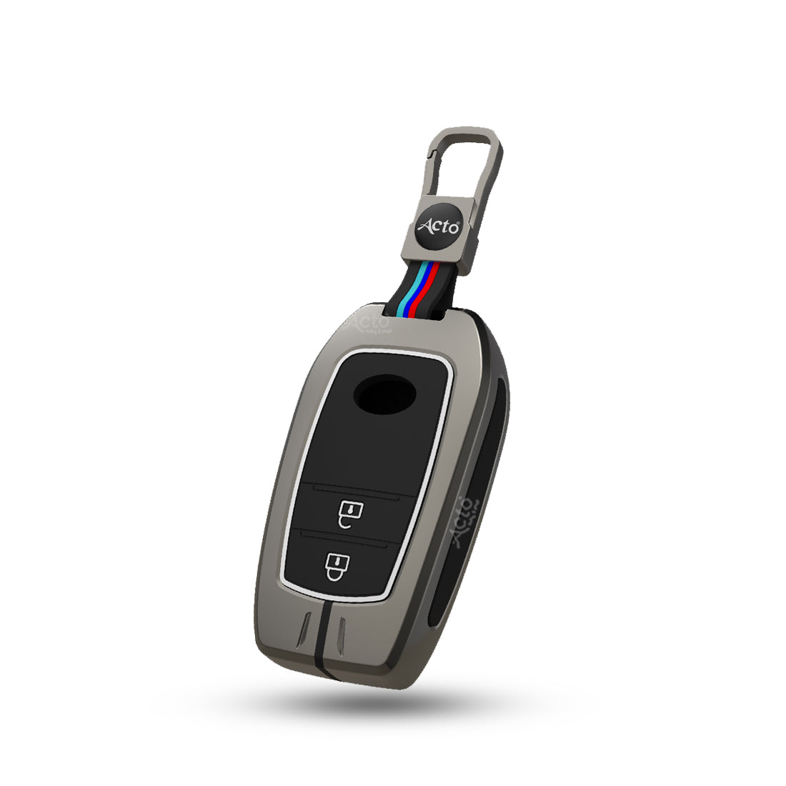 Acto Car Key Cover Metal Silicone Compatible with Toyota