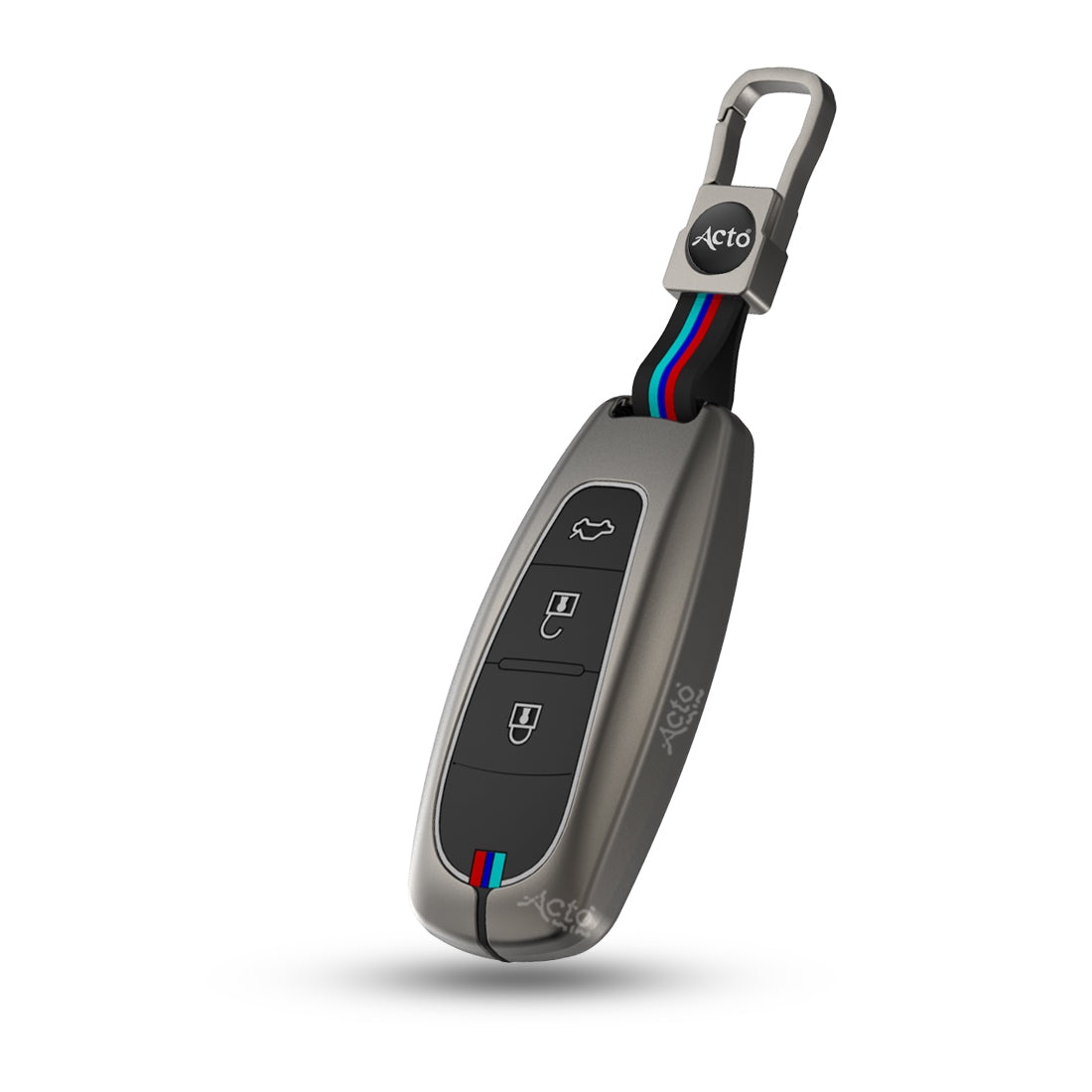 Acto Car Key Cover Metal Silicone Compatible with Maruti Suzuki
