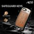ACTO Metal Leather Car key cover with key chain Compatible With TATA