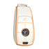 Acto TPU Gold Series Car Key Cover With Diamond Key Ring For Mercedes S-Class