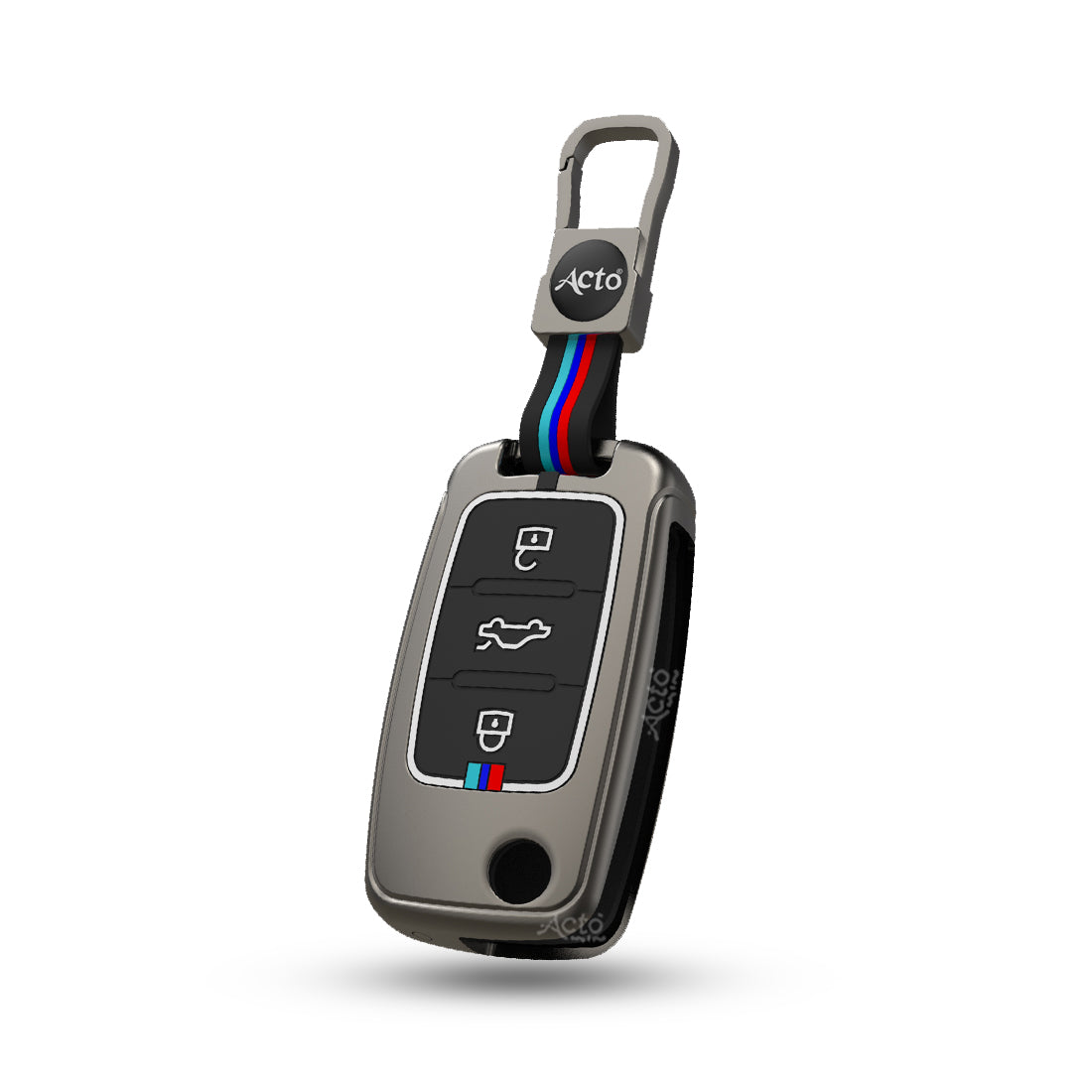 Acto Car Key Cover Metal Silicone Compatible with Skoda