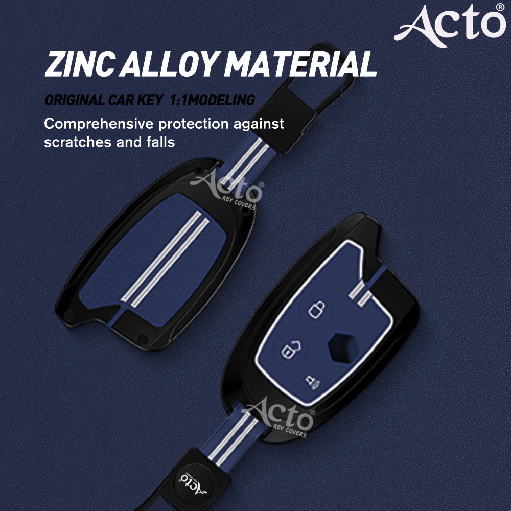 Acto Metal Sapphire Key Cover and Key chain Compatible with Suzuki Nippon Pack of 1 Set (Glow in the Night)