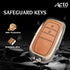 ACTO Metal Leather Car key cover with key chain Compatible With Toyota