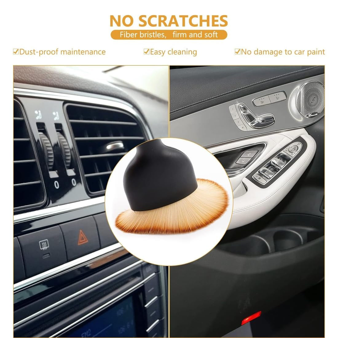 Interior Dust Remover Cleaning Brush for Multipurpose use Car Interior, AC Vent, Dashboard, Gadgers & Dust Dirt Area Cleaning