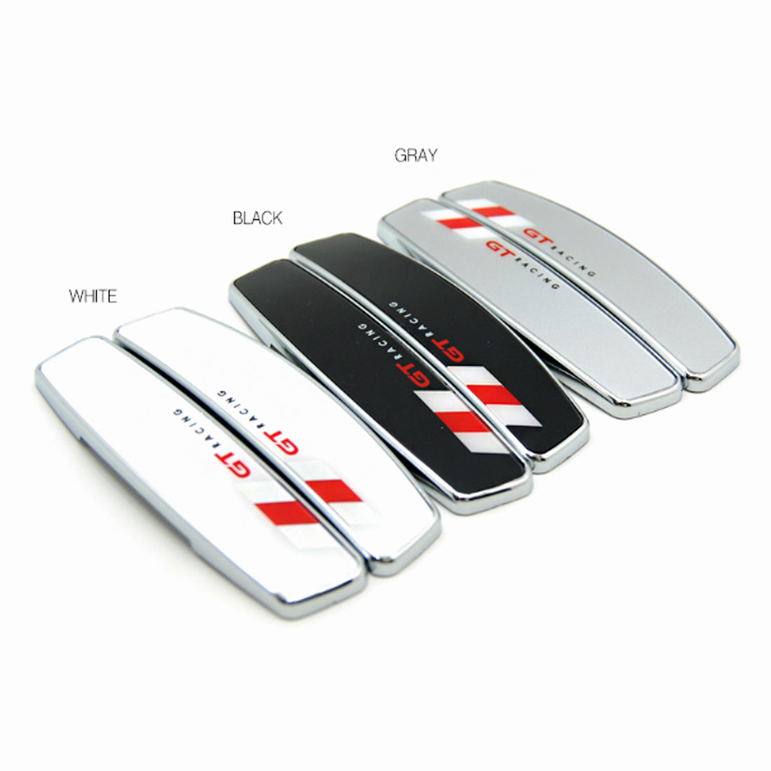 Car Gt Racing Door Guard Edge Protector Set Of 4Pcs In white