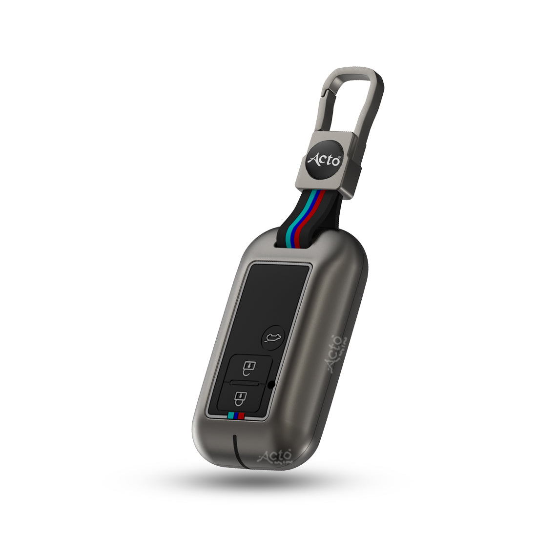 Acto Car Key Cover Metal Silicone Compatible with Maruti Suzuki