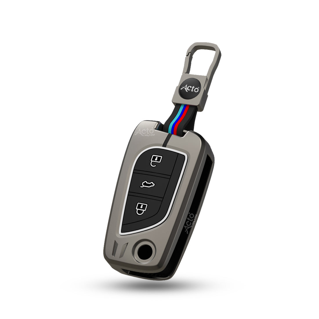 Acto Car Key Cover Metal Silicone Compatible with Toyota