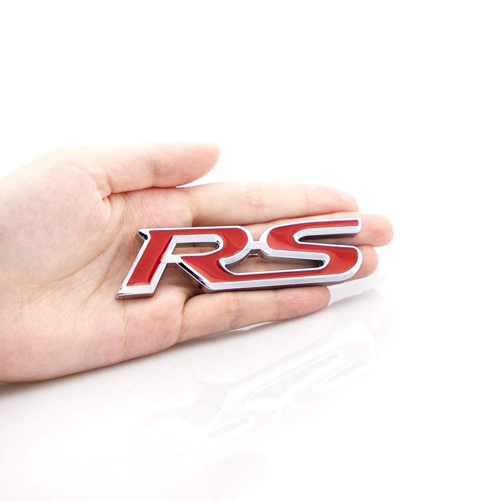 Universal Fashion 3D Car Metal Logo RS Car Truck Decor Pattern Badge Sticker