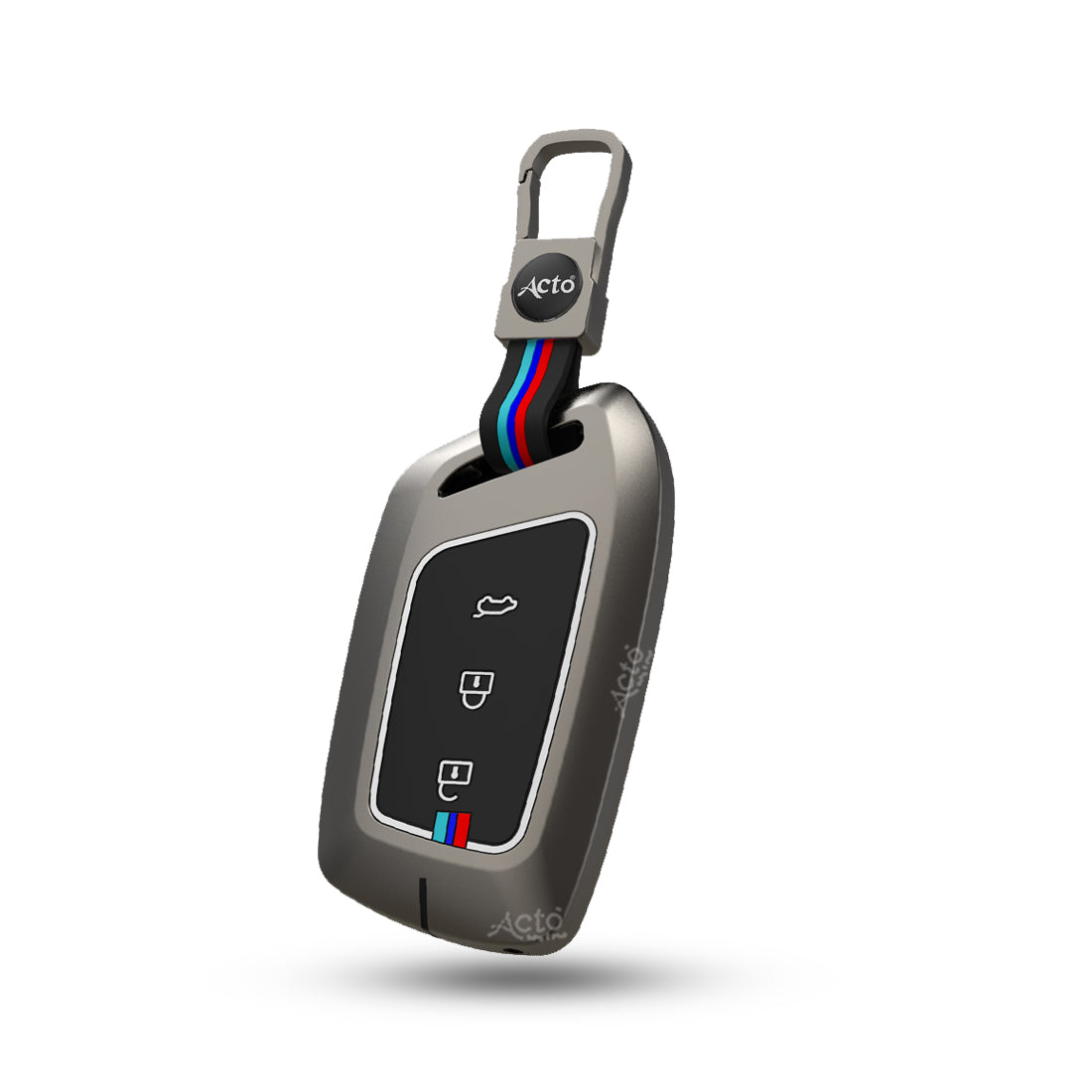 Acto Car Key Cover Metal Silicone Compatible with MG