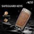 ACTO Metal Leather Car key cover with key chain Compatible With Audi Q5