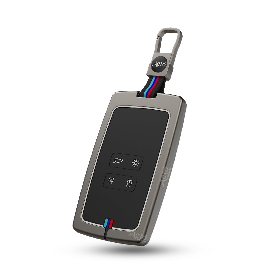 Acto Car Key Cover Metal Silicone Compatible with Renault